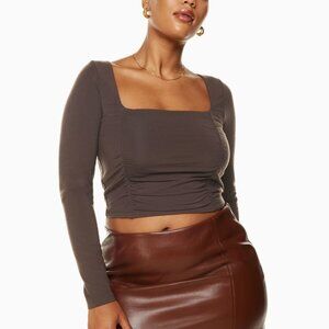 Aritzia Wilfred Lydia Top Brown